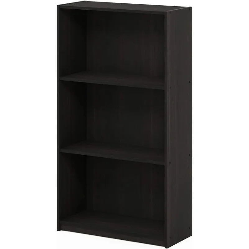 

Furinno Basic 3-Tier Bookcase Storage Shelves, Espresso Bookcase Book Storage
