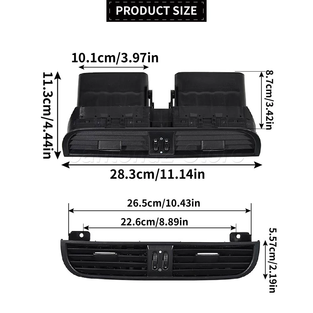 피아트 500 센터 에어 히터 벤트용 새 프론트 센터 패널 에어벤트 그릴 (블랙 또는 아이보리) 2008-2015 부품 교체