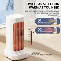 1300W Electric Heater 90° Oscillation Hot Air Blower PTC Ceramic Fan Heater Home Desktop Small Fast Heating Bedroom Room Warmer 1