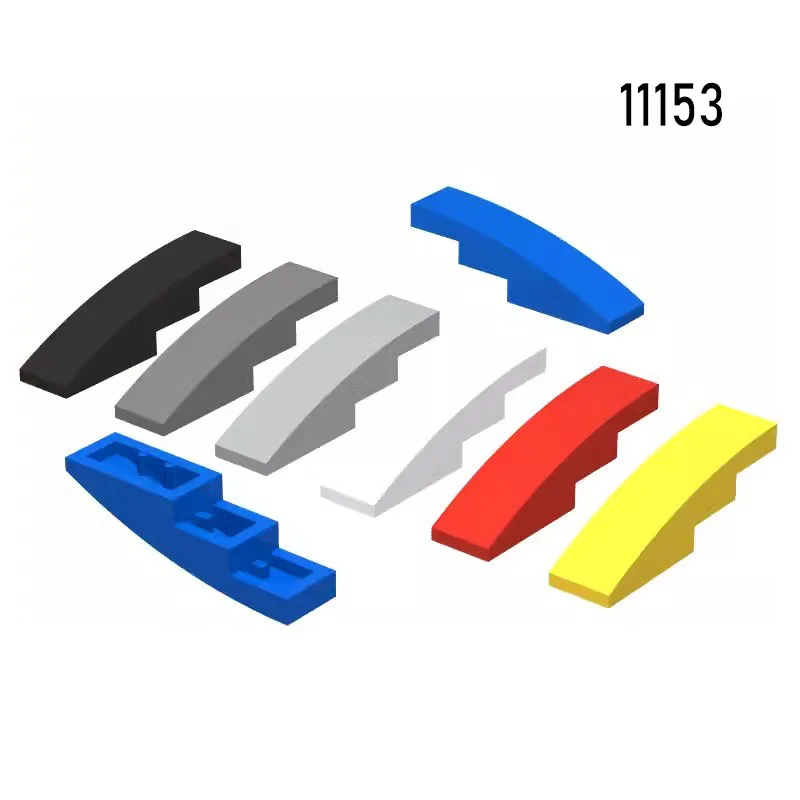 100pcs MOC Brick Part 61678 11153 Slope Curved 4 x 1 Compatible Building Block Toy