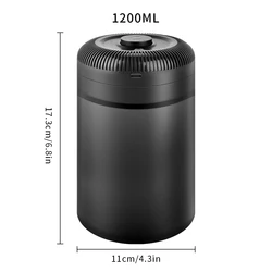 CAFEMASY Stainless Steel Vacuum-Sealed Airtight Coffee Storage Jar (1200ML Black Jar)