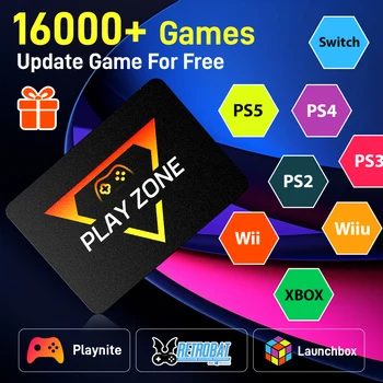 Play Zone 1TB Gaming SSD 80+ Emulatore per PS5/PS4/Switch/XBOX/PS3/PS2 con 16191 giochi Playnite, lanciobox e retrobat per PC/laptop 1