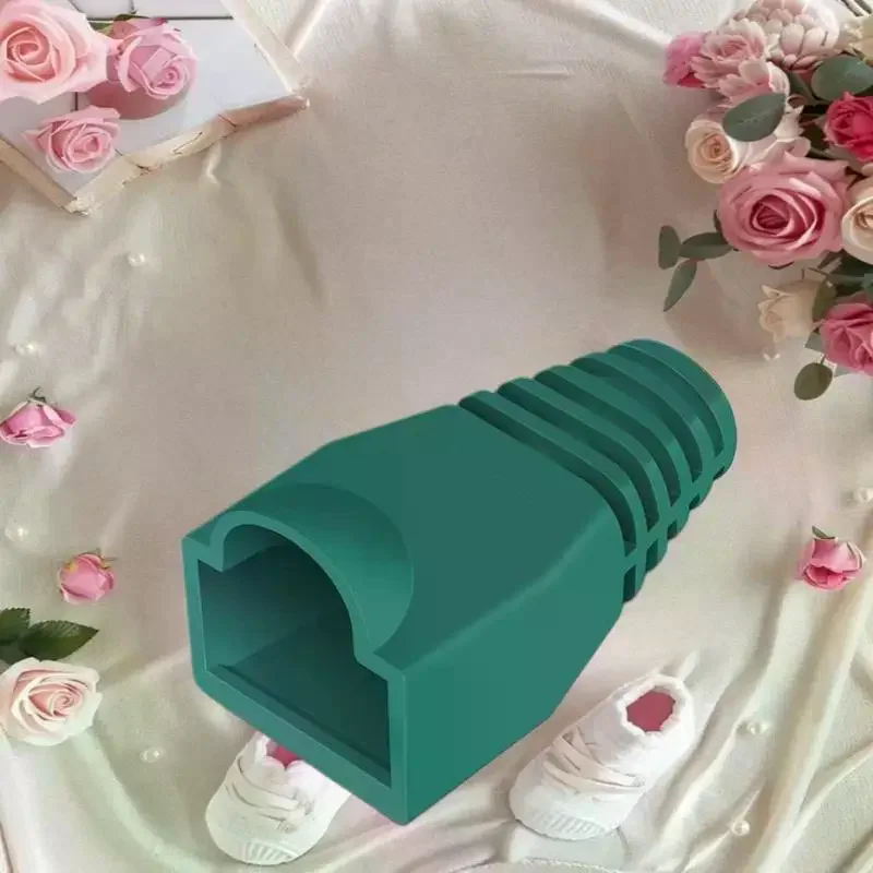 50/100Pcs RJ45 케이블 커넥터 플러그 커버 이더넷 네트워크 케이블 커넥터 플러그 스트레인 릴리프 부츠