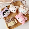 Cartoon Plush Doll Keychain Stuffed Melody Doll Name Sticker Pendant School Bag Charms Children Anti-Lost Name Tag 1