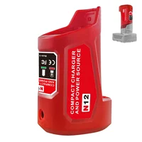 N12 Battery Power Source Adapter for Milwaukee 12V M12 Battery Power Wheel Charger Adapter with 12V DC Port USB2.0 Port 2