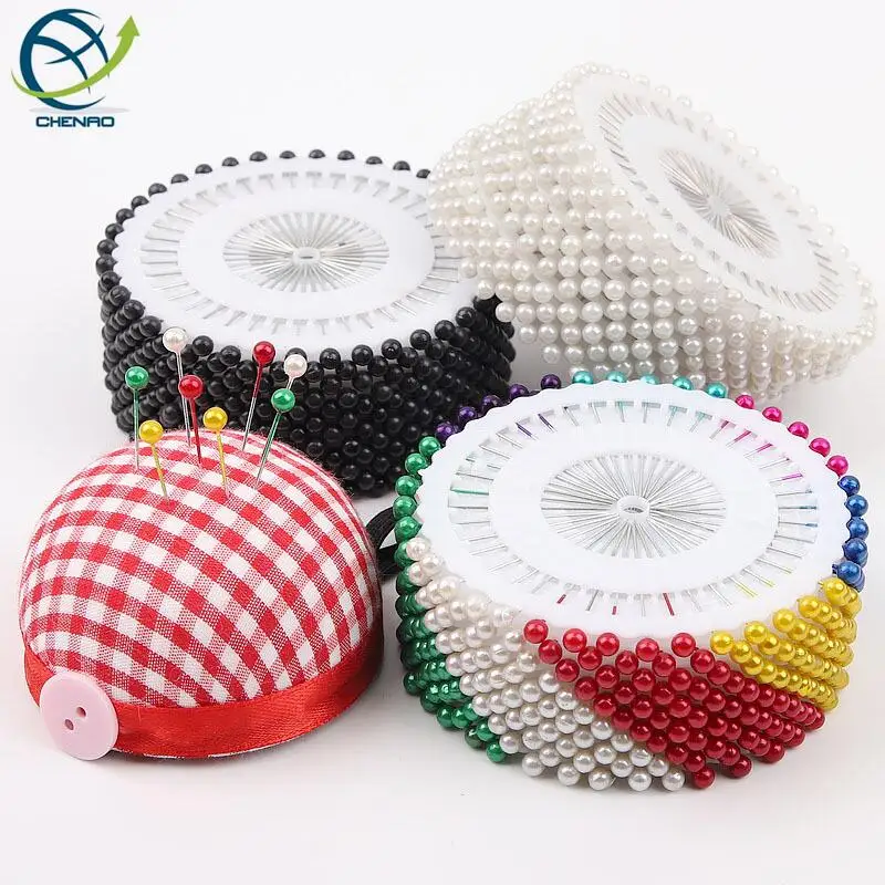 240/480Pcs 1.5 다채로운 라운드 진주 스트레이트 헤드 핀 위치 바늘 꽃다발..