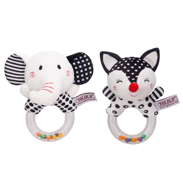 Brinquedos de chocalho fofos de pelúcia para bebês: brinquedos educativos para recém-nascidos de 0 a 24 meses Brinquedos de chocalho fofos de pelúcia para bebês: brinquedos educativos para recém-nascidos de 0 a 24 meses