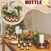 Amber Glass Bottle 2oz Boston Round Bottles with Caps for Vanilla Extract for Homemade Syrup Gift Food Storage Set 6