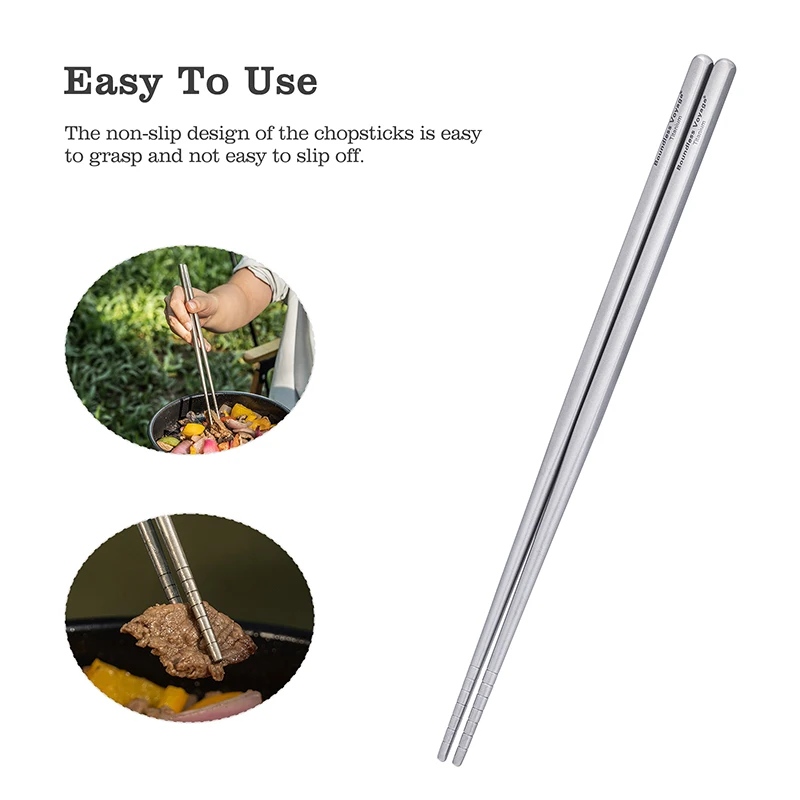 Description Picture 4 of itemBoundless Voyage Titanium Spoon Fork Chopsticks Set Outdoor Camping Ultralight Cutlery Portable Tableware for Soup Pasta 68-71T