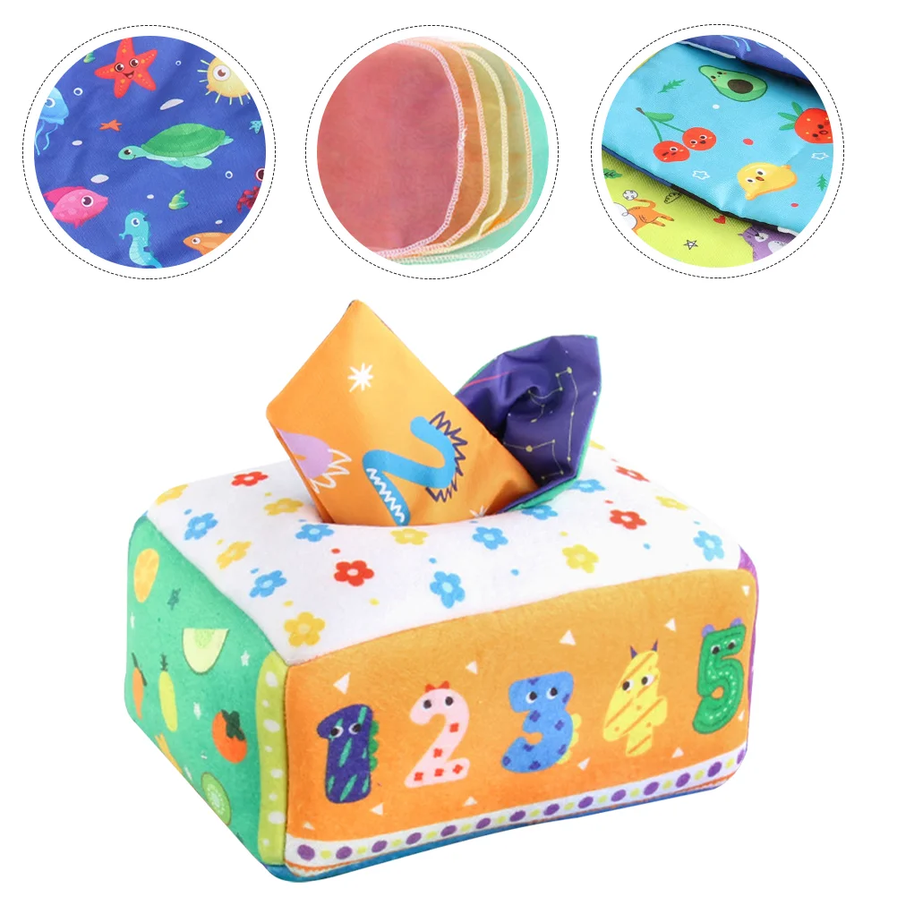 

Tissue Box Cover Toy Simulation Tissue Box Baby Tissue Toy Early Educational Plaything