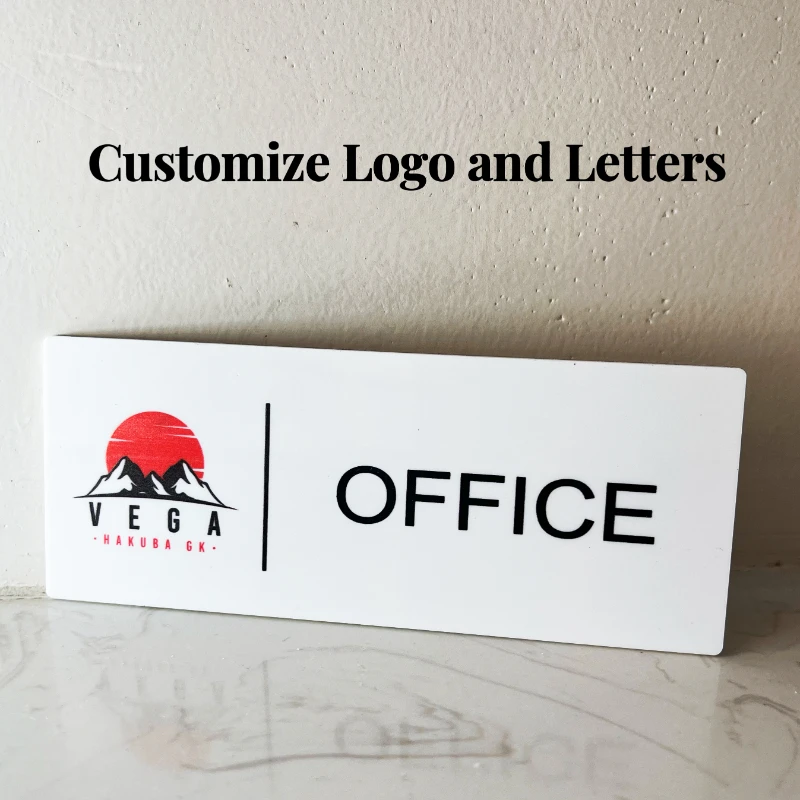 Personalizado Acrílico Moderno Placa da Porta Logotipo da Empresa Vivid Impressão uv Nome do Escritório Número da Casa Carta de Endereço para Caixa de Correio Hotel