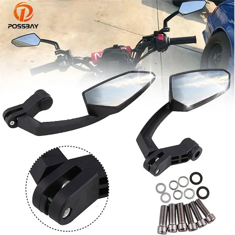 

Universal Rearview Mirror Motorcycle Black Angled Style Side Mirrors Modified 8mm/10mm Thread For Most of the Metrics Motorcycle