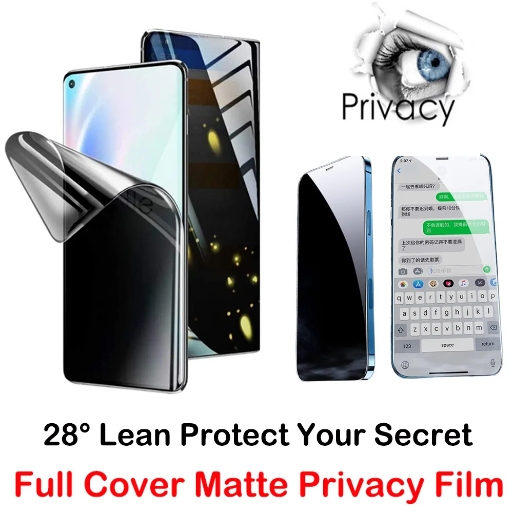 

Matte Anti Spy Privacy Hydrogel Film For Xiaomi Mi 12 Pro Anti Scratch Auto Repair Protective Guard For Xiaomi Mi 12X Not Glass