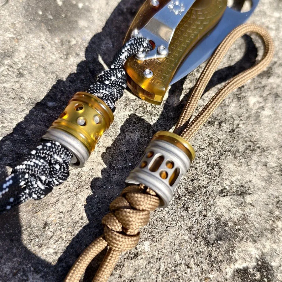 3in1 PEI Titanium Alloy DIY Knife Beads Lanyard Pendants Umbrella