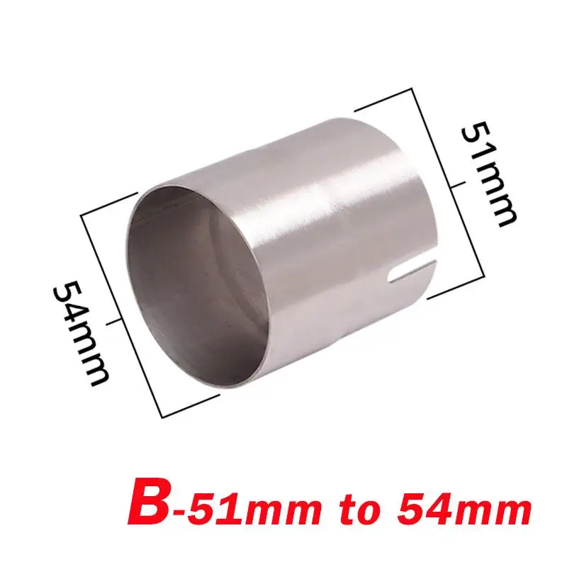 51mm to 52 54 56 58 62 64MM Exhaust Adapters Universal Motorcycle Muffler Pipe Connector Stainless Steel Conversion - Image 3