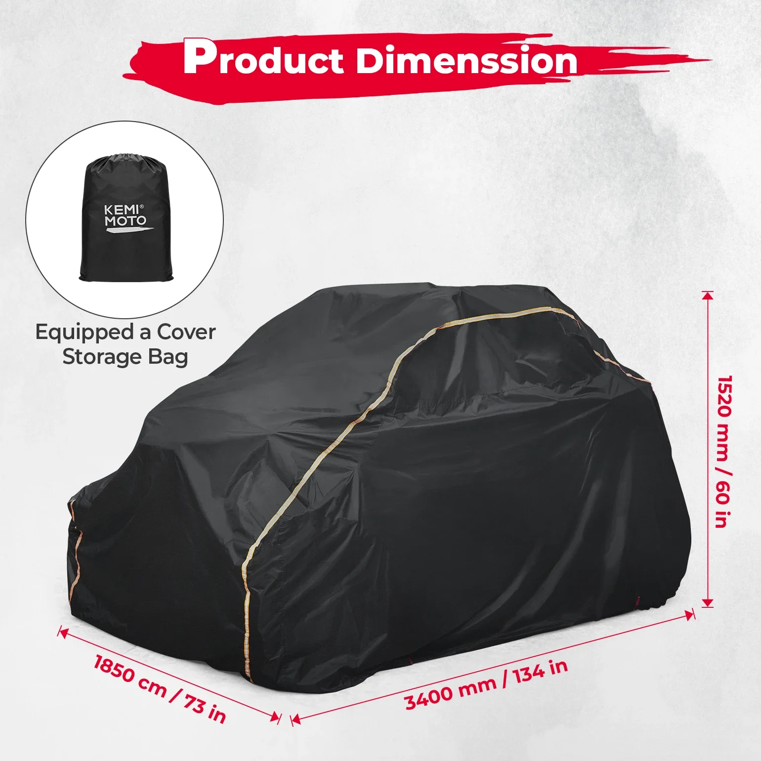 2 Doors UTV 210D Oxford Cloth Protect Utility Vehicle Storage Cover from  Rain Dirt Rays-Reflective for Can Am Maverick X3
