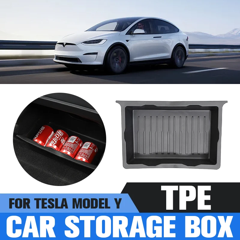 

Автомобильный ящик для багажника, композиция из ТПЭ для автомобиля Tesla Model Y под сиденьем, ящик для хранения, аксессуары для салона автомобиля, тип ящика