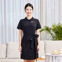 Vêtements de travail pour femmes, costume de serveur d'hôtel, Salon de beauté, Spa, Massage, café des ongles, bain de pieds Sexy, Sauna, technicien, jupe globale, uniforme 5
