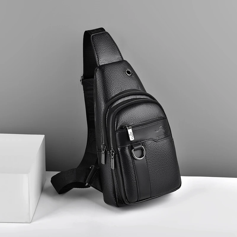 العلامة التجارية الفاخرة حقيبة ساعي الرجال الجلود...