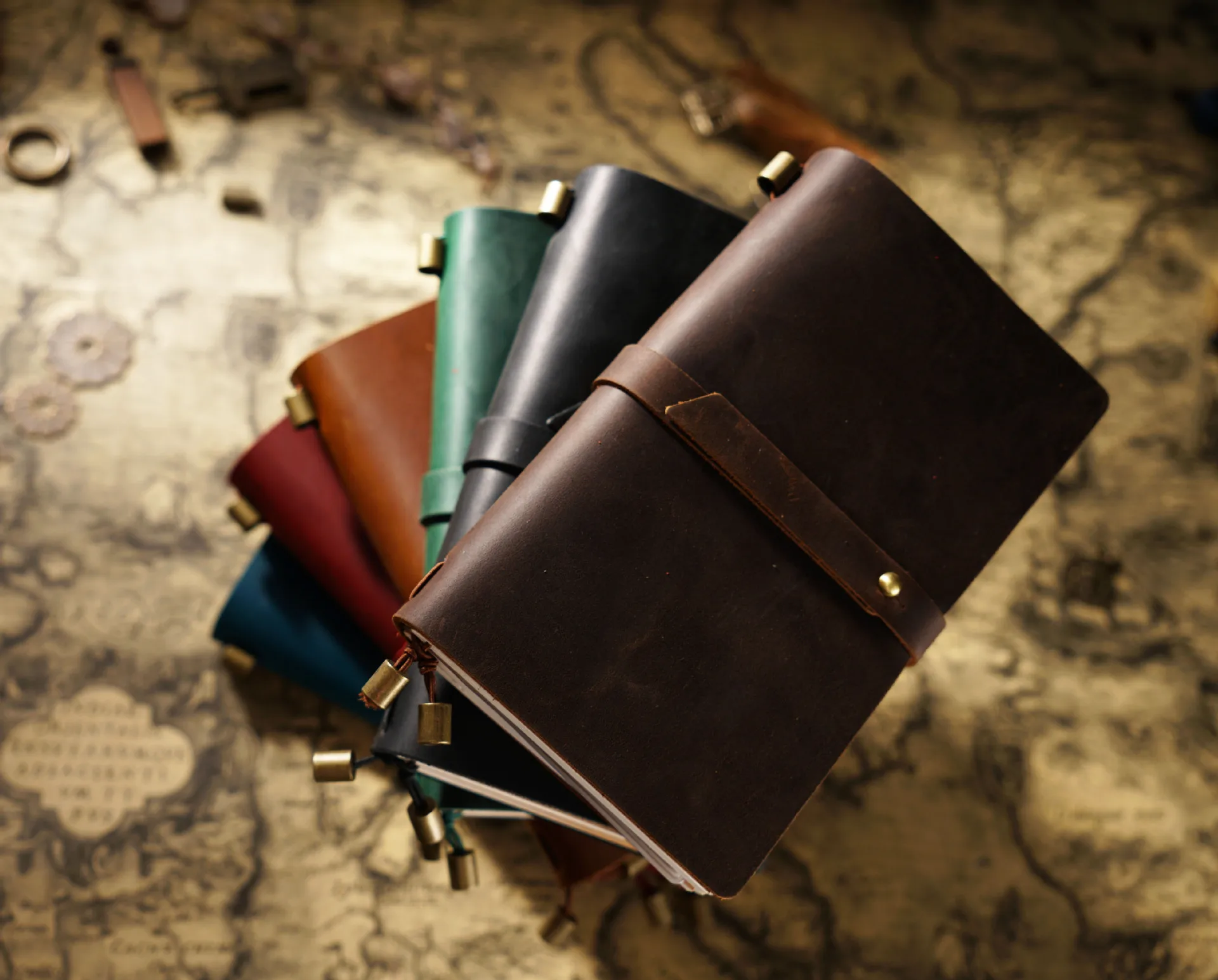 Echtes Leder Reisenden Notebook handgemachte Vintage Rindsleder Tagebuch Journal Sketchbook Organizer Planer TN Notebook Cover – Detail 28