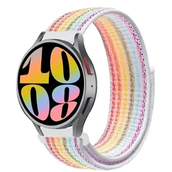 Versatile Nylon Loop Strap Bracelet, 22mm/20mm Adjustable Band for 22mm (Colorful)