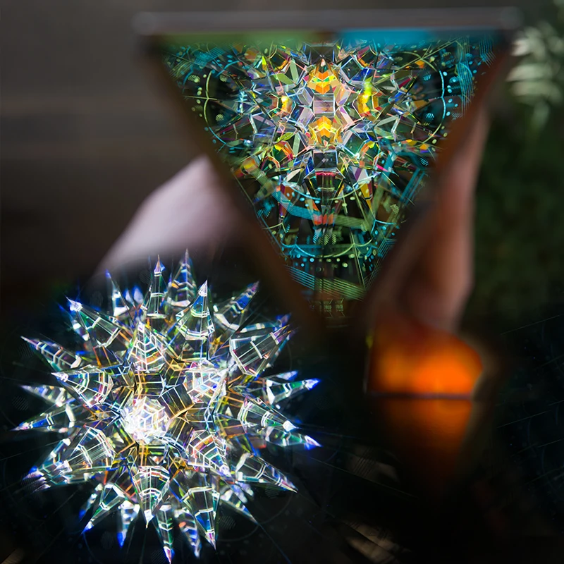 Star of Bethlehem Tiffany Stained Glass Kaleidoscope Handmade High-end Vintage Wine Cabinet Gift Box Home Decor Birthday Gift