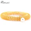 FairLadyHood 2018 Wedding Gold Color Bracelets & Bangles Bracelet With Pearl For Women Metal Chain Bracelet Fashion Jewelry 1