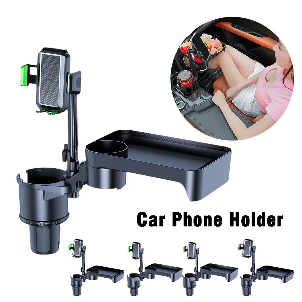 

Car 360 Degree Rotating Dining Table Tray Phone Holder Food Desk Phone Bottle Holder Table Car Interior Stand Drink Auto H5U2