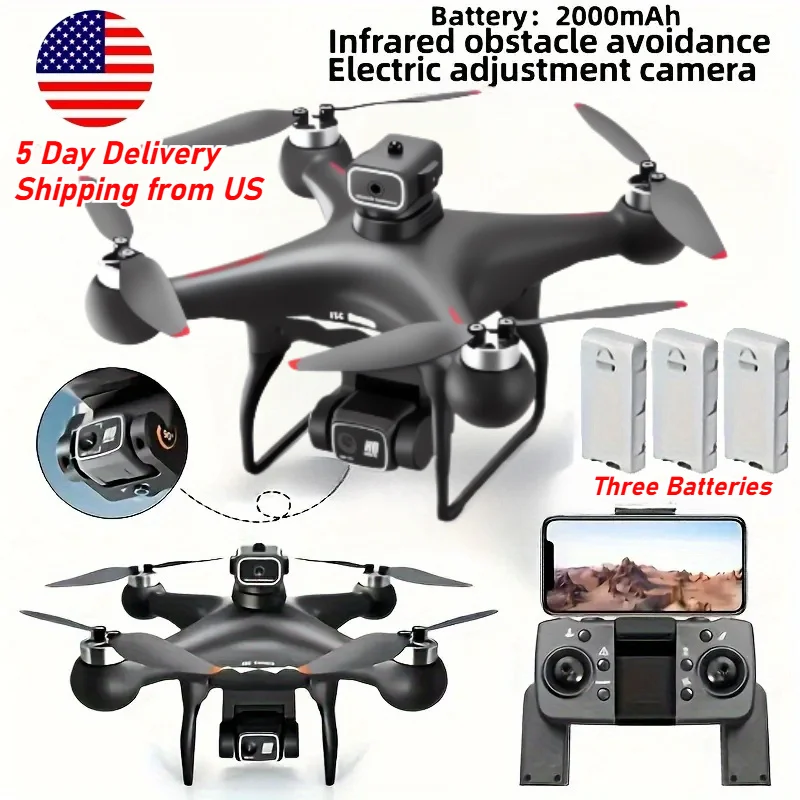 S116 MAX Drone Professional with 3 Batteries 8K Dual Camera Optical Flow Brushless 360° Obstacle Avoidance WIFI FPV RC Dron Toys