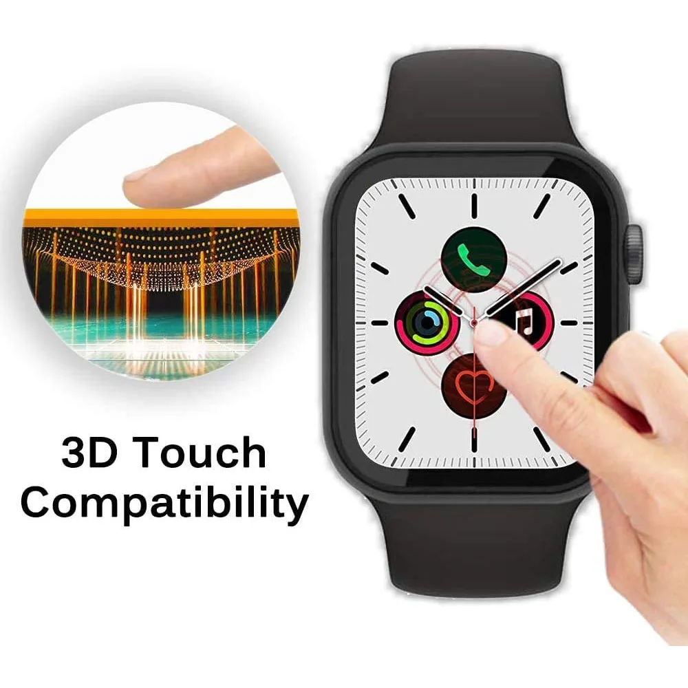 Verre + couvercle-Ǫ Ƽ  ġ, 45mm, 41mm, 44mm, 40mm, 42mm, 38mm, pare-chocs + protecteur d&ecran, pour Iwatch SE 