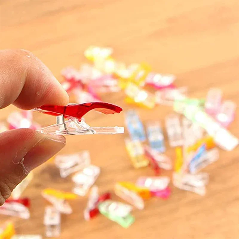 20Pcs Multipurpose Plastic Sewing Clips Quilting Craft Crocheting Knitting Fabric Binding Clamp