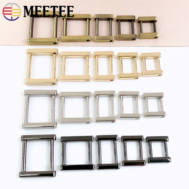 5/10Pcs 13-25mm 금속 사각형 버클 O D 링 이동식 나사 걸쇠 가방 스트랩 벨트 칼라 후크 버클 DIY 하드웨어 액세서리