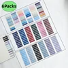 6 Packs 1200 Sheets Transparent Sticky Notes Self-Adhesive For Annotation Books Clear Notepads Memo Bookmarks Pad Tabs 1