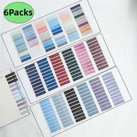 6 Packs 1200 Sheets Transparent Sticky Notes Self-Adhesive For Annotation Books Clear Notepads Memo Bookmarks Pad Tabs 1