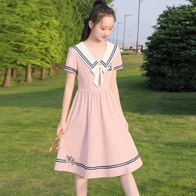 vestido-de-manga-corta-para-ni-as-vestido-de-algod-n-con-patr-n-de