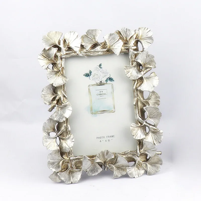 Creative Retro Golden American Ginkgo Leaf 4 Inch 6 Inch Photo Frame photo frame wood picture frame Suitable for Decorative Painting