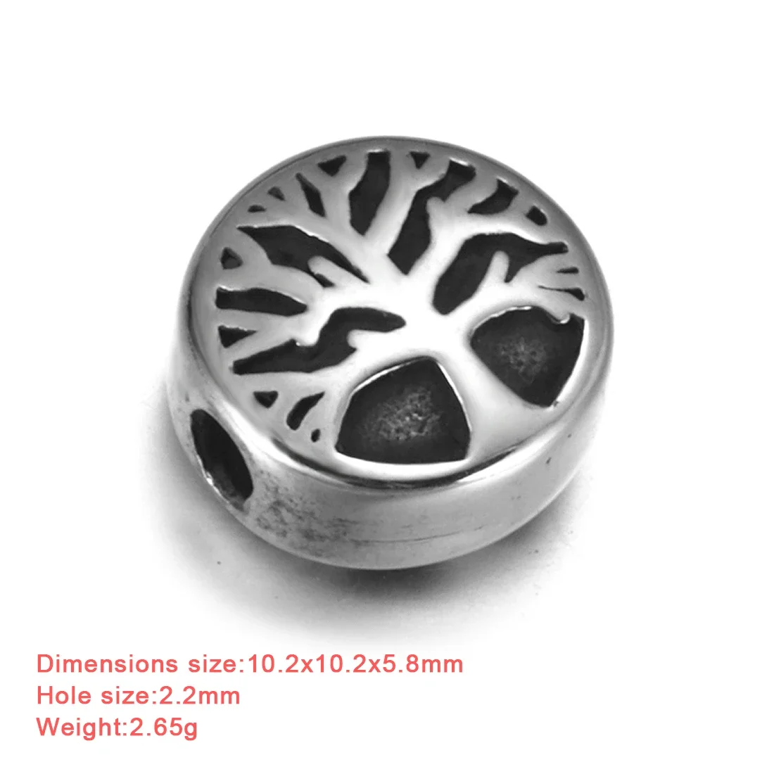 UNICRAFTALE 2 Perline A Testa Di Lupo In Acciaio Inossidabile, 14x11 Mm, Foro Da 2 Mm, Per Creazione Di Bracciali E Gioielli Fai-da-te