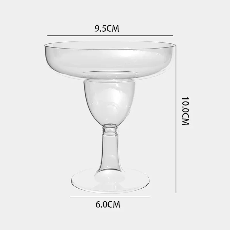 Plastic Disposable Goblet Ice Cream Cocktail Champagne Martini Glass Margarita Glass for Party Wedding 20Pcs plastic cups plastic dessert cups disposable paper cups plastic champagne flutes plastic shot glasses