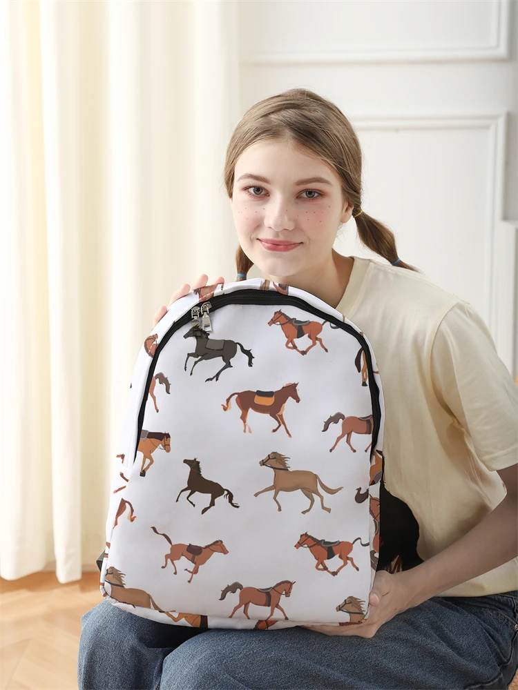 New Women's and Men's High Capacity College Backpack Trend Women's Laptop School Bag Cute Girl Travel Bag Cool