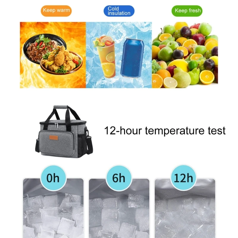 Thermal Bag Cool Bag Insulated Bag Large Capacity Cooling Bag Bag Picnics Bag for Food Transport Camping