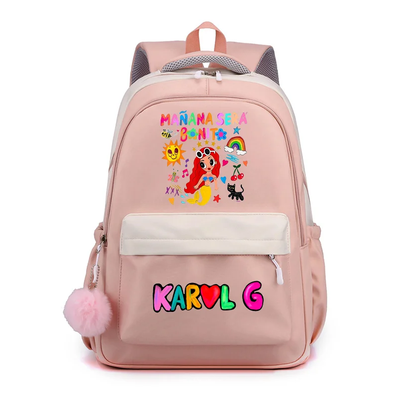 New Fashion Manana Sera Bonito Backpack Karol G Schoolbag Girls Cartoon Mermaid Backpack Large Capacity Backpacks 6