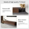 Extendable TV Stand Retractable Media Console with 3 Drawers Modern Entertainment Center Up to 120" (78.7" W×15.7" D×13.8" H) 4