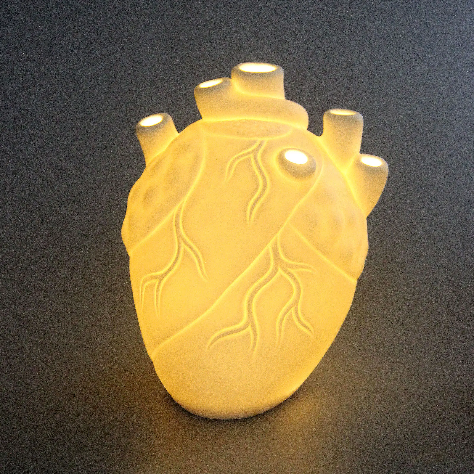 

Heart Shape Art Vase with Lamp Resin Vase Dried Flower Vases Desktop Ornaments Flowerpot Home Decor Vase Valentine's Day Gift