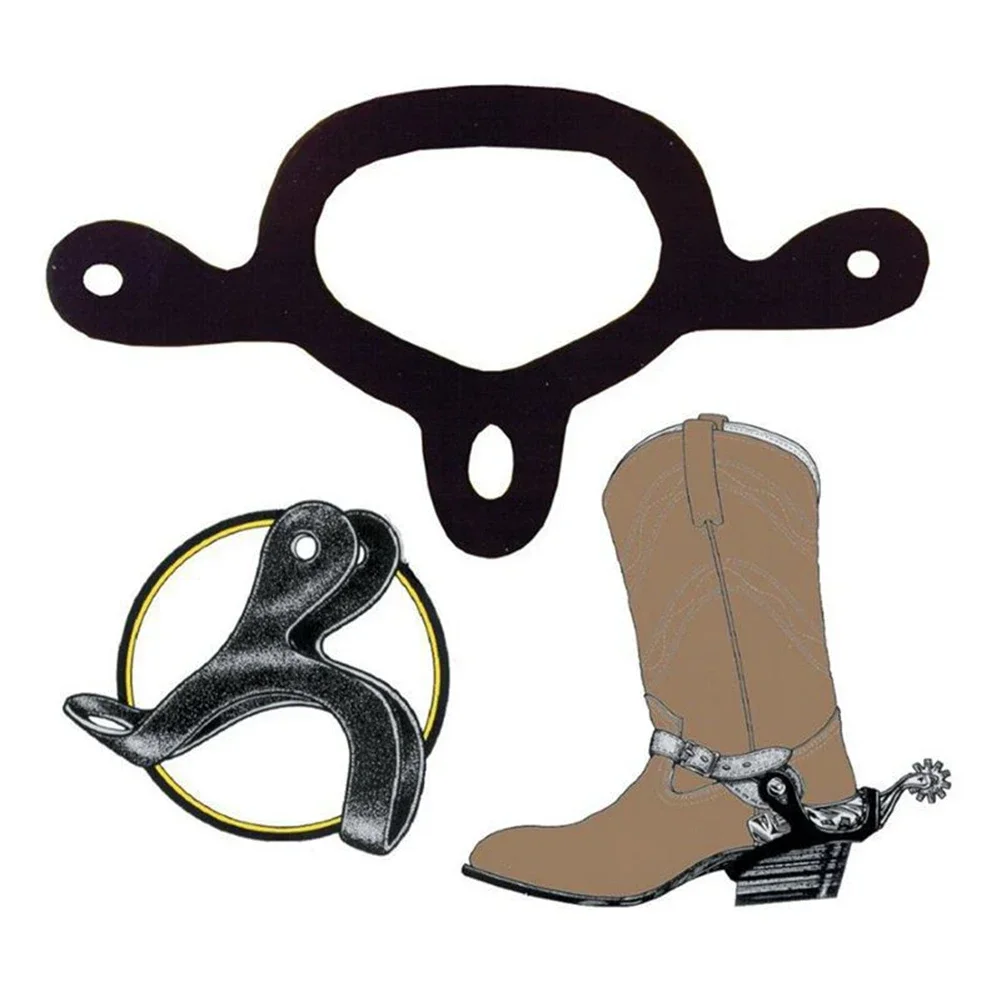 1 Pair Spurs Belt Tie Down Strap Rubber Spur Straps Or Training Horse Black Gel Spur Tie Down Strap 15x10cm Equestrian Equipment 3