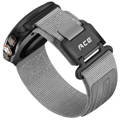 Men's Sports Nylon Magnetic Buckle Watch Strap - 47MM (Grey)