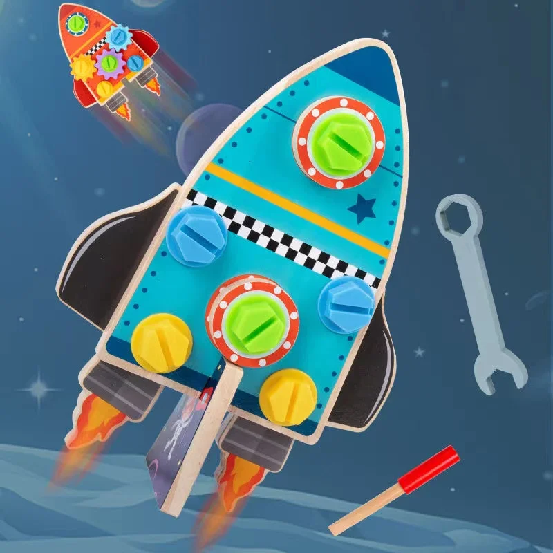 

Детский мини-пазл для раннего развития rocket nut, изящные деревянные игрушки для мальчиков и девочек