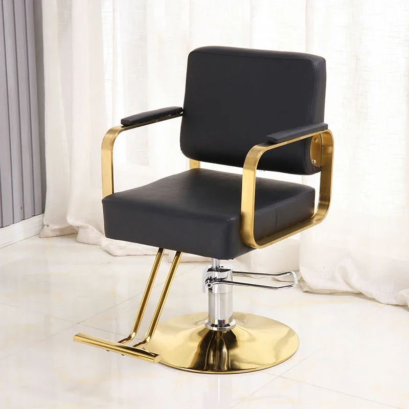 

Simple Shop Barber Chair Lifted Lounges Lowered Shampoo High Quality High-end Chairs Folded Taburetes De Bar Salon Furniture