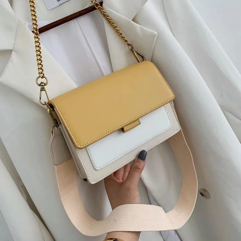 Small Leather Crossbody Bags For Women Chain Shoulder Messenger Bag Lady Travel Purses and Handbags