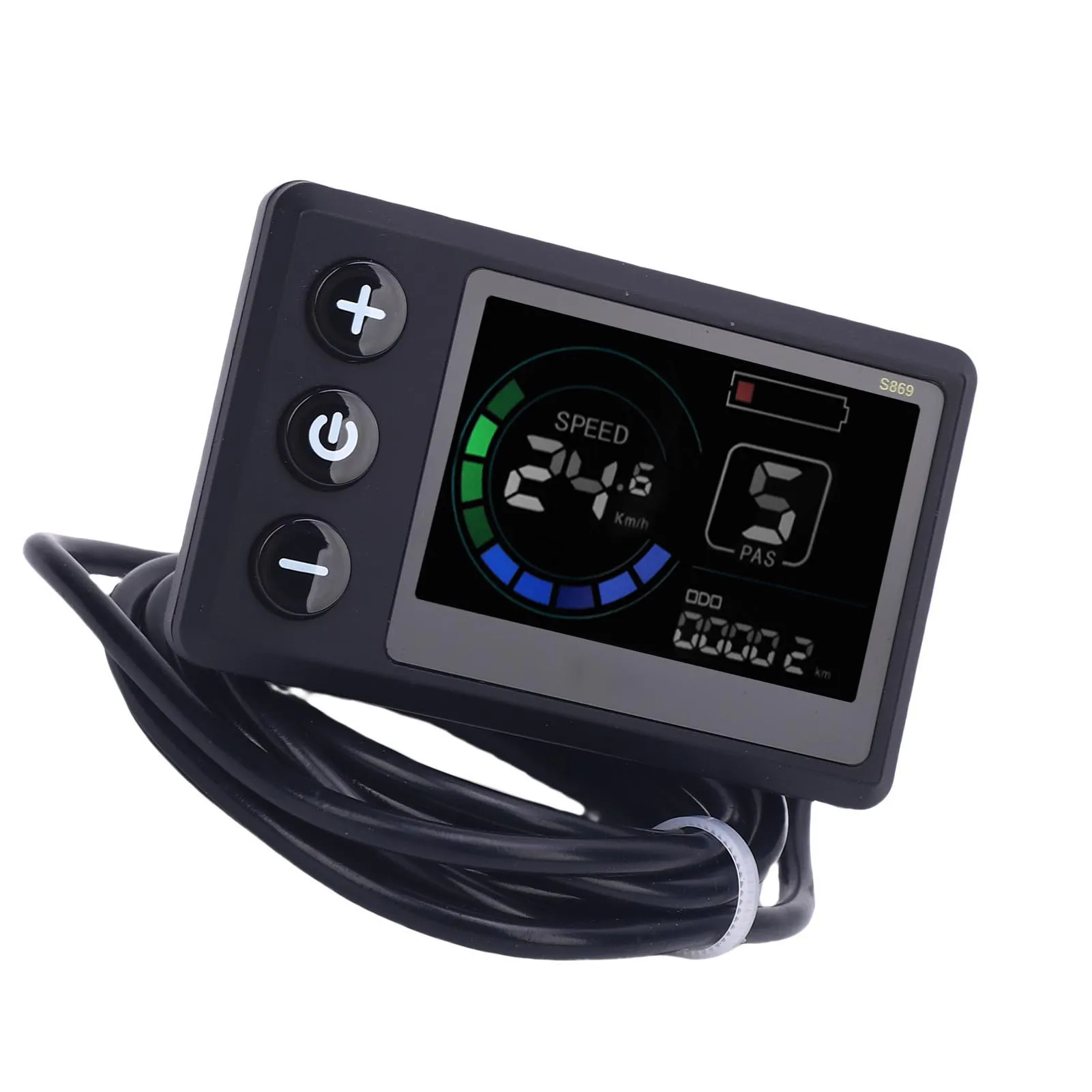 전기 LCD 디스플레이 미터 S869 DC 24V 36V 48V LCD 디스플레이 화면 제어판(전기 자전거 스쿠터용 SM 플러그 포함)