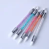 1 Pcs Dual-Ended Silicone Head Carving Dotting Pen Nail Art Brushes Rhinestone Crystal Handle Tool For DIY Gel Manicure Tools 4